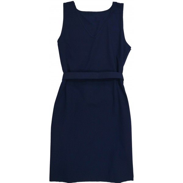 Pinafore Sekolah Rendah Perempuan -  Biru Tua (VISCOSE)